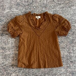 Bohme Rust Puff Sleeve Blouse